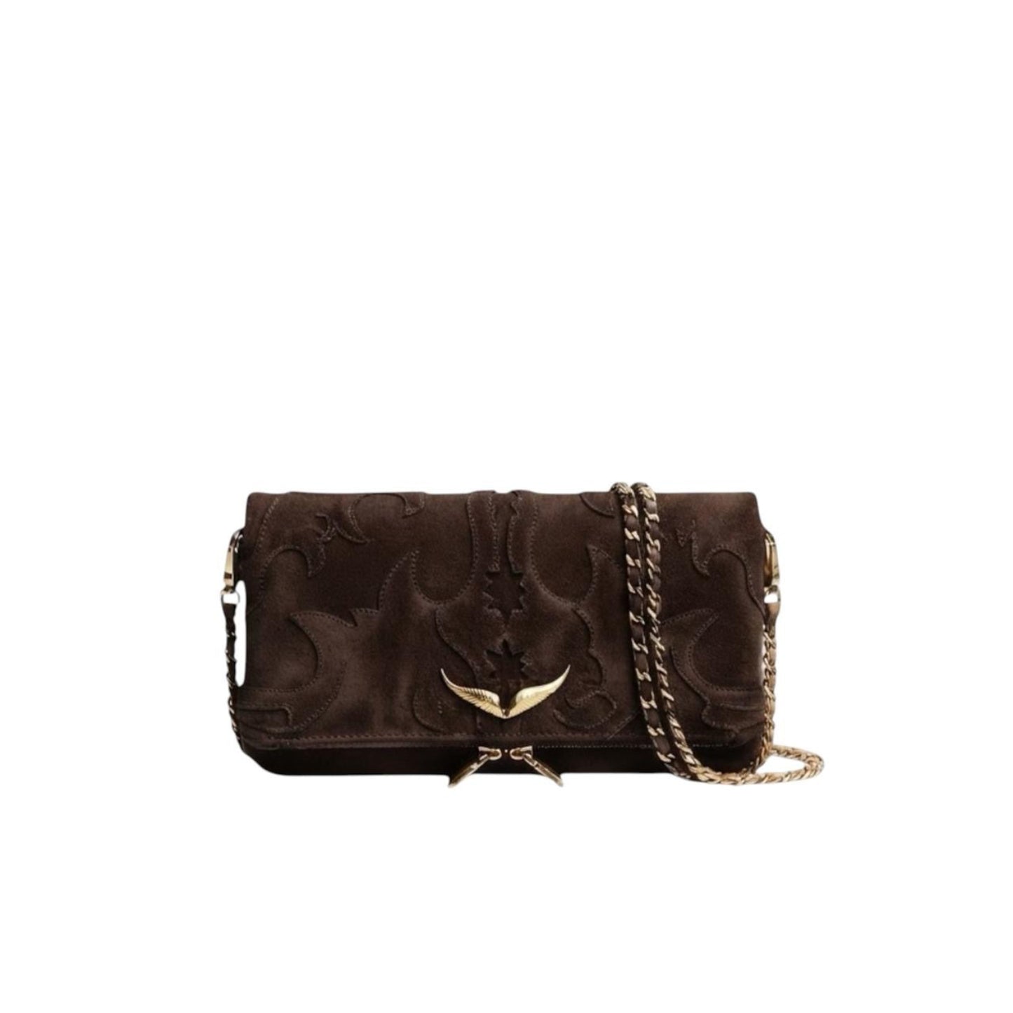 Zadig & Voltaire Rock Western Suede Leather Clutch