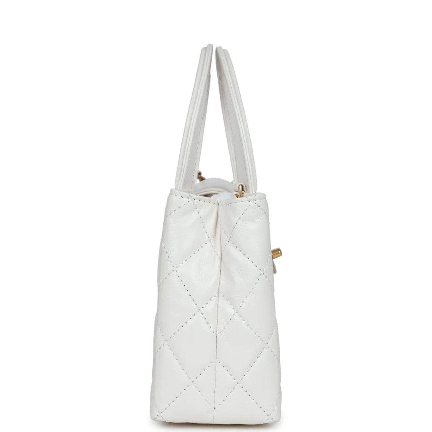 Chanel Nano Kelly Top Handle - White
