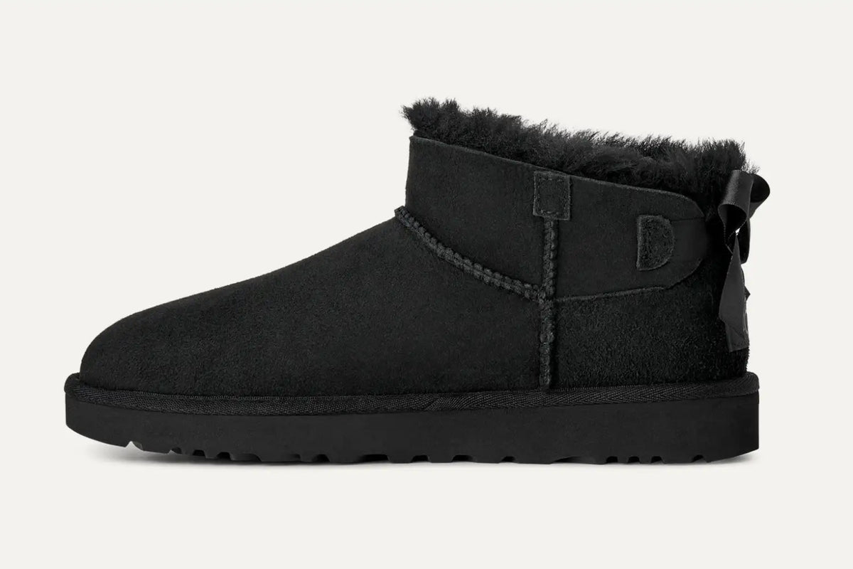 UGG Ultra Mini Bailey Bow Boot - Black