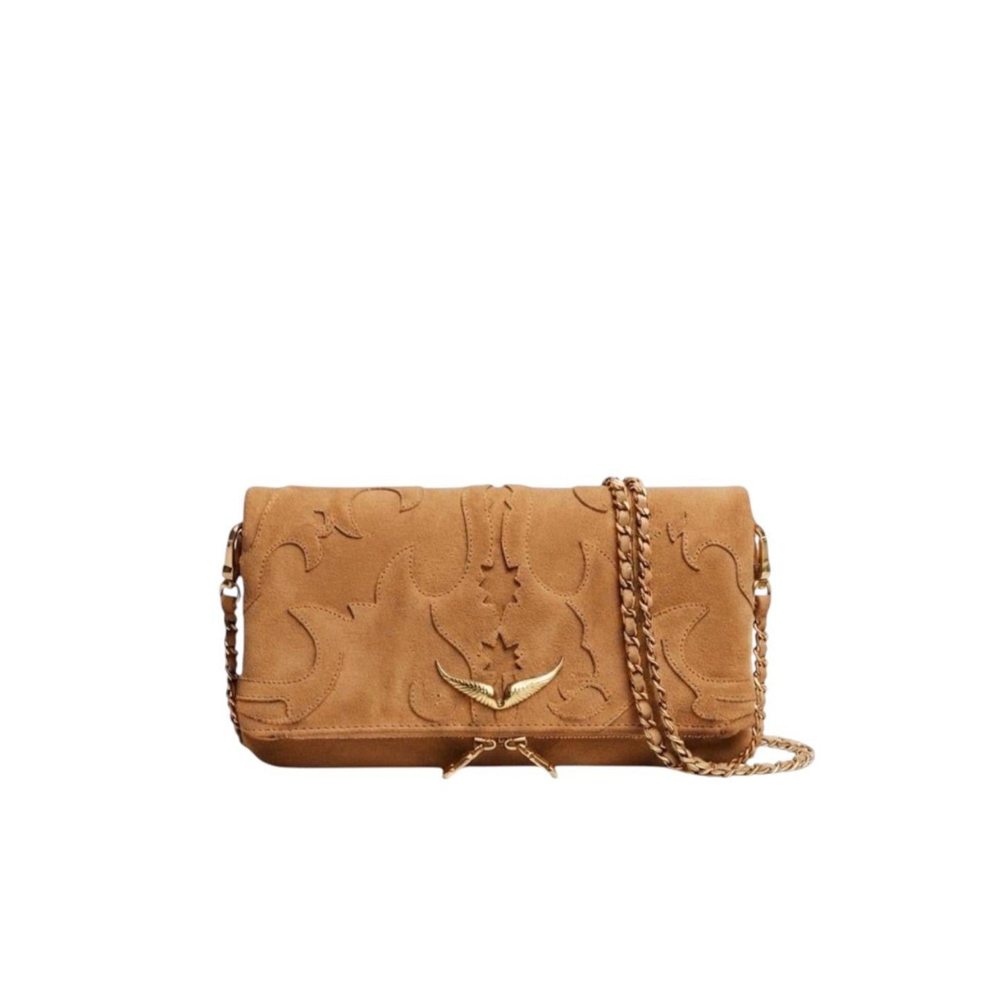 Zadig & Voltaire Rock Western Suede Leather Clutch