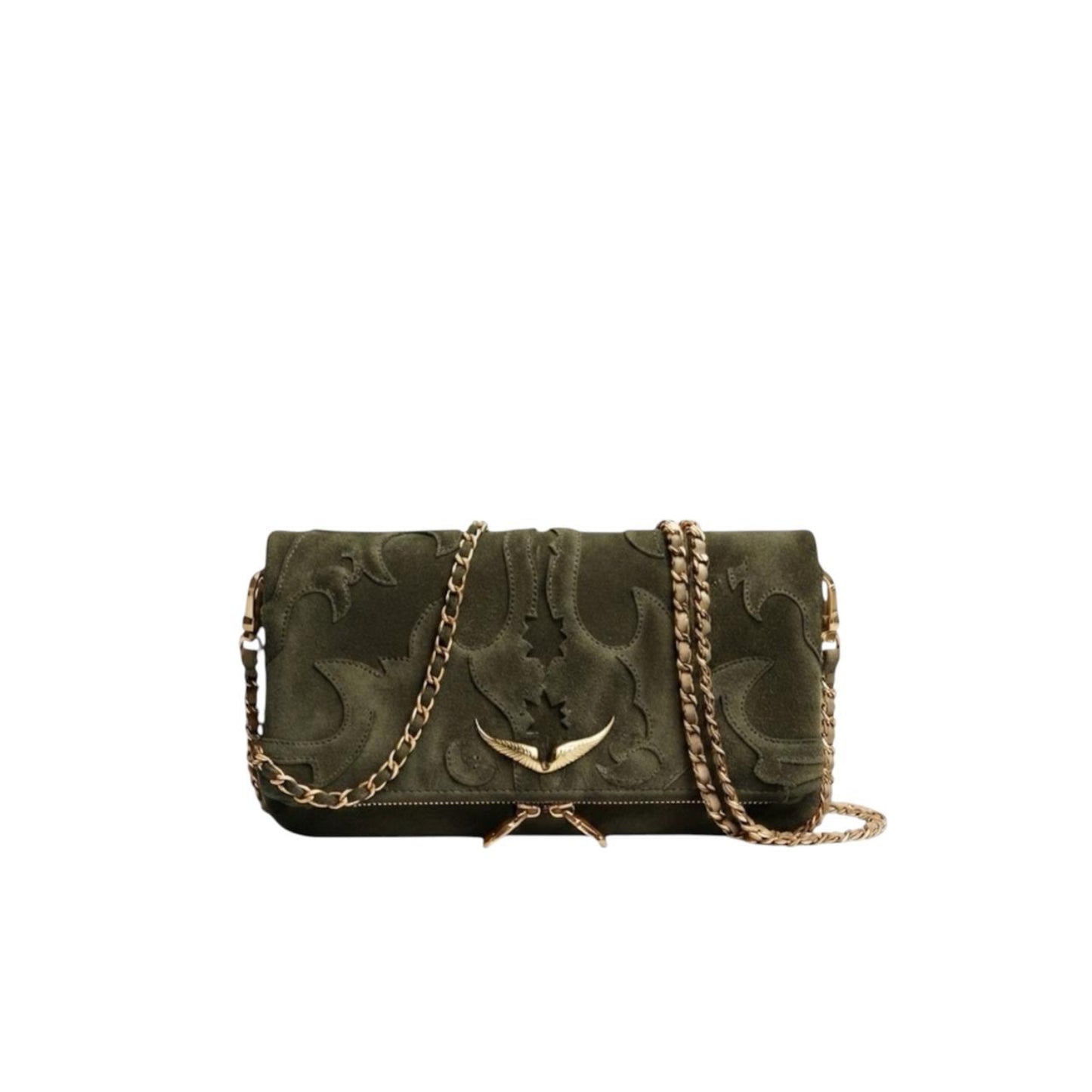 Zadig & Voltaire Rock Western Suede Leather Clutch
