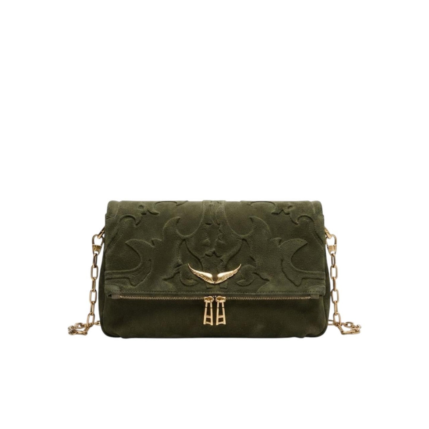 Zadig & Voltaire Rock Western Suede Leather Clutch