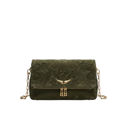Zadig & Voltaire Rock Western Suede Leather Clutch