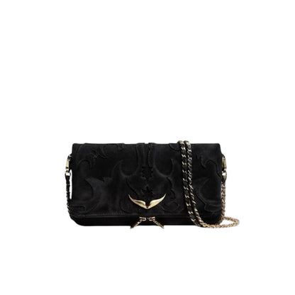 Zadig & Voltaire Rock Western Suede Leather Clutch