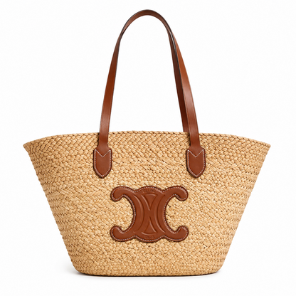 Celine Triomphe Panier – Straw Tote