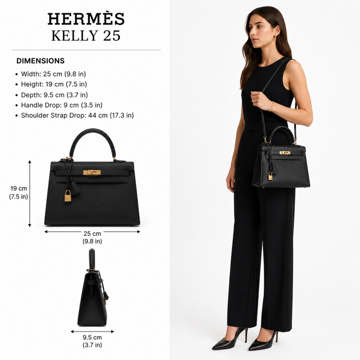 Hermès Kelly 25 – Black