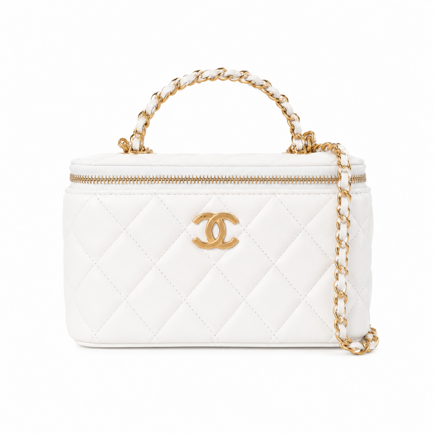 Chanel Vanity Case Bag - White