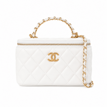 Chanel Vanity Case Bag - White