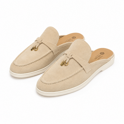 Loro Piana Open-Back Loafer - Beige