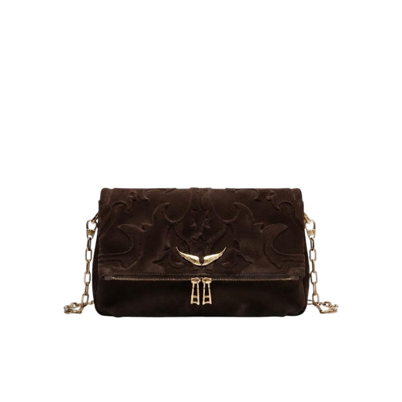 Zadig & Voltaire Rock Western Suede Leather Clutch