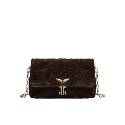 Zadig & Voltaire Rock Western Suede Leather Clutch