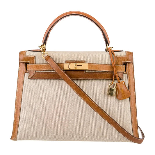 Hermès Kelly Canvas (Beige & Brown)