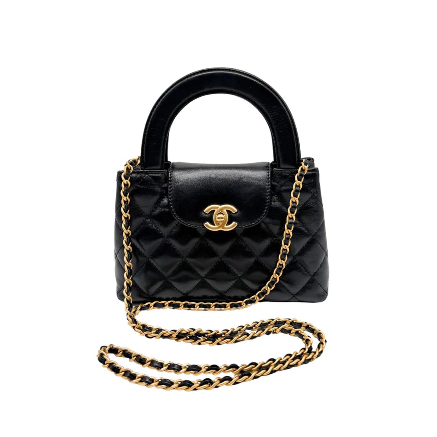Chanel Nano Kelly Top Handle - Black