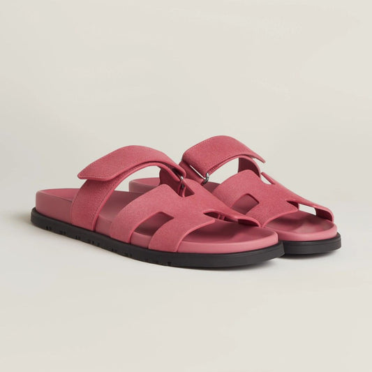 Hermès Chypre Sandal - Rose Pink (Suede)
