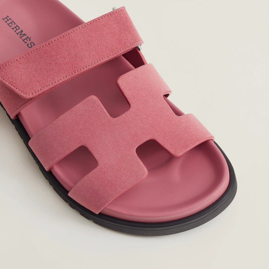 Hermès Chypre Sandal - Rose Pink (Suede)