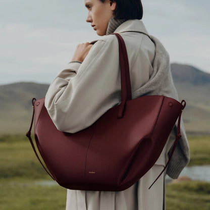 Polène Cyme Tote - Black Cherry