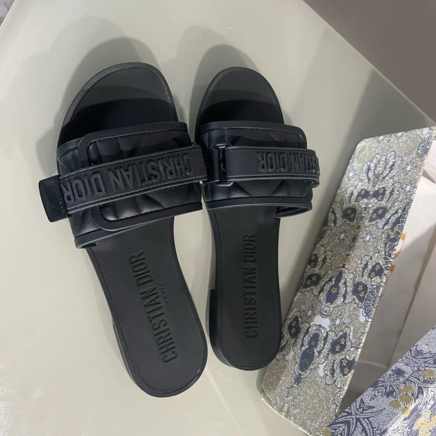 Christian Dior Black Evolution Sandals
