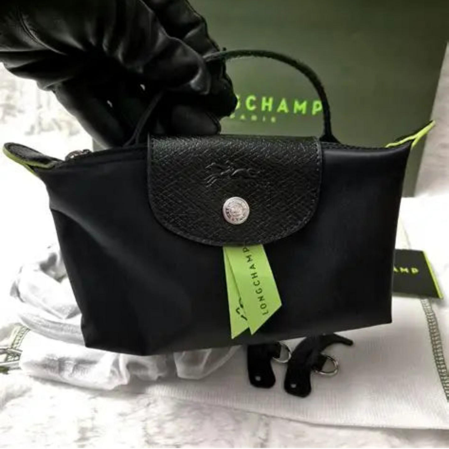 Mini Longchamp Bag - Full Black