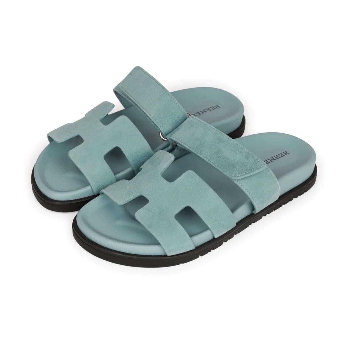 Hermès Chypre Sandal – Light Blue (Suede)