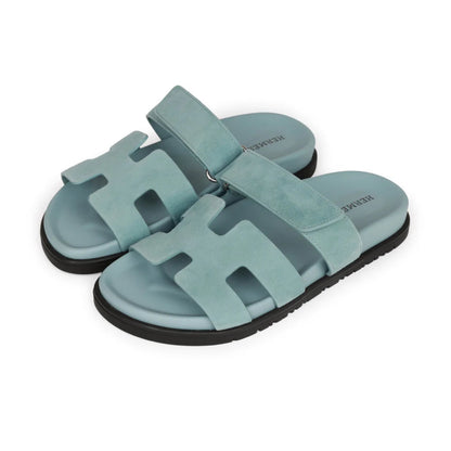 Hermès Chypre Sandal – Light Blue (Suede)