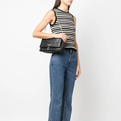 Zadig&Voltaire Logo-Plaque Leather Shoulder Bag